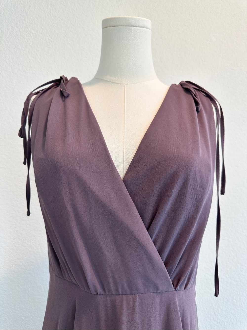 Lulus NWT Dusty Mauve Maxi Dress XL Open Back Tie Shoulder Formal Gown - Picture 2 of 5